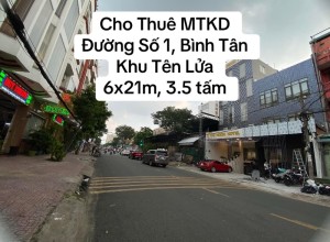 Cho thuê nhà mtkd đường số 1, Bình Tân khu Tên Lửa, 6x21m, 3.5 tắm, 30 triệu
