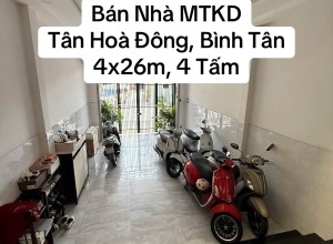 Bán Nhà mới mặt tiền Tân Hoà Đông, Bình Tân, 4x26m, 4 tấm, 12.6 tỷ