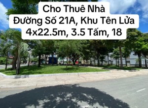 Cho thuê nhà đường số 21a, khu Tên Lửa, gần nhà thờ phao lô, 4x22.5m, 18 triệu