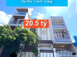Bán nhà MT Quách Đình Bảo, P Phú Thạnh, Q Tân Phú -  7.3x17 -  5 tầng - 20.5 tỷ