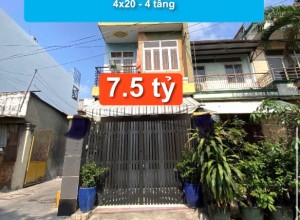 Bán nhà Hẻm 5m P Phú Thạnh, Q Tân Phú -  4x20 -  4 tầng