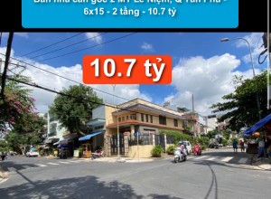 Bán nhà căn góc 2 MT Lê Niệm, Q Tân Phú -  6x15 -  2 tầng - 10.7 tỷ