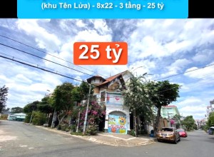 Căn góc 2 MT P Bình Trị Đông B, Q Bình Tân (khu Tên Lửa) -  8x22 -  3 tầng - 25 tỷ