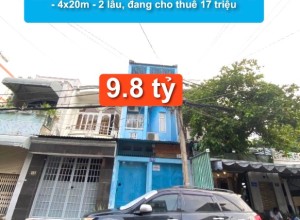Bán nhà MT Lê Niệm, P Phú Thạnh, Q Tân Phú - 4x20m - 2 lầu, đang cho thuê 17 triệu
