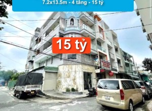 Căn góc 2 MT Cộng Hoà 3 , Q Tân Phú - 7.2x13.5m - 4 tầng - 15 tỷ