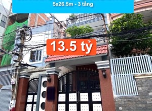 Bán nhà MT Quách Hữu Nghiêm, Q Tân Phú - 5x26.5m - 3 tầng