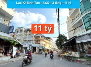 Bán nhà góc 2 MT khu Nam Hùng Vương, P An Lạc, Q Bình Tân - 4x20 - 3 tầng - 11 tỷ