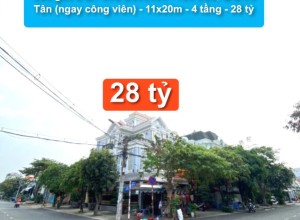 Căn góc 2 MT khu Bonchen - Tên Lửa, Q Bình Tân (ngay công viên) - 11x20m - 4 tầng - 28 tỷ