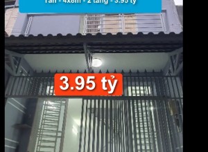 Bán nhà Hẻm 4m Lê Văn Quới, Q Bình Tân - 4x8m - 2 tầng - 3.95 tỷ