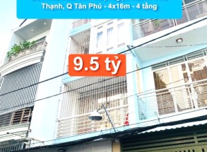 Bán nhà Hẻm 8m Thoại Ngọc Hầu, P Phú Thạnh, Q Tân Phú - 4x16m - 4 tầng