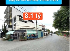 Bán nhà góc 2 MT P Tân Tạo A, Q Bình Tân (ngay cầu Trần Văn Giàu) - 7.5x20m - Cấp 4