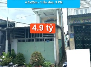 MTKD 1723 Trần Văn Giàu, H Bình Chánh - 4.5x25m - 1 lầu đúc, 3 PN