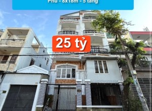 Bán nhà MT khu họ Lê, P Phú Thạnh, Q Tân Phú - 8x18m - 5 tầng