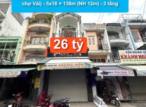 Bán nhà MTKD Lê Văn Phan, Q Tân Phú (khu chợ Vải) - 5x18 = 138m (NH 12m) - 3 tầng
