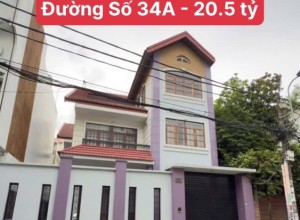 Bán nhà MTNB Đường Số 34A, Q Bình Tân - 10x19m - 3 tầng - 20.5 tỷ