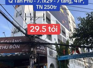 Bán nhà MTKD Thoại Ngọc Hầu góc, Q Tân Phú - 7.1x29m - Trên 5 tầng - 29.5 tỷ