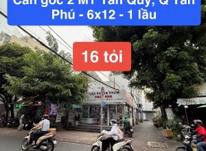 Bán nhà MTKD Tân Quý (Góc), Q Tân Phú - 6x12m - 2 tầng - 16 tỷ