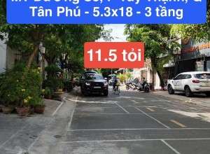 Bán nhà MTNB Đường S3, Q Tân Phú - 5.3x18m - 3 tầng - 11.5 tỷ